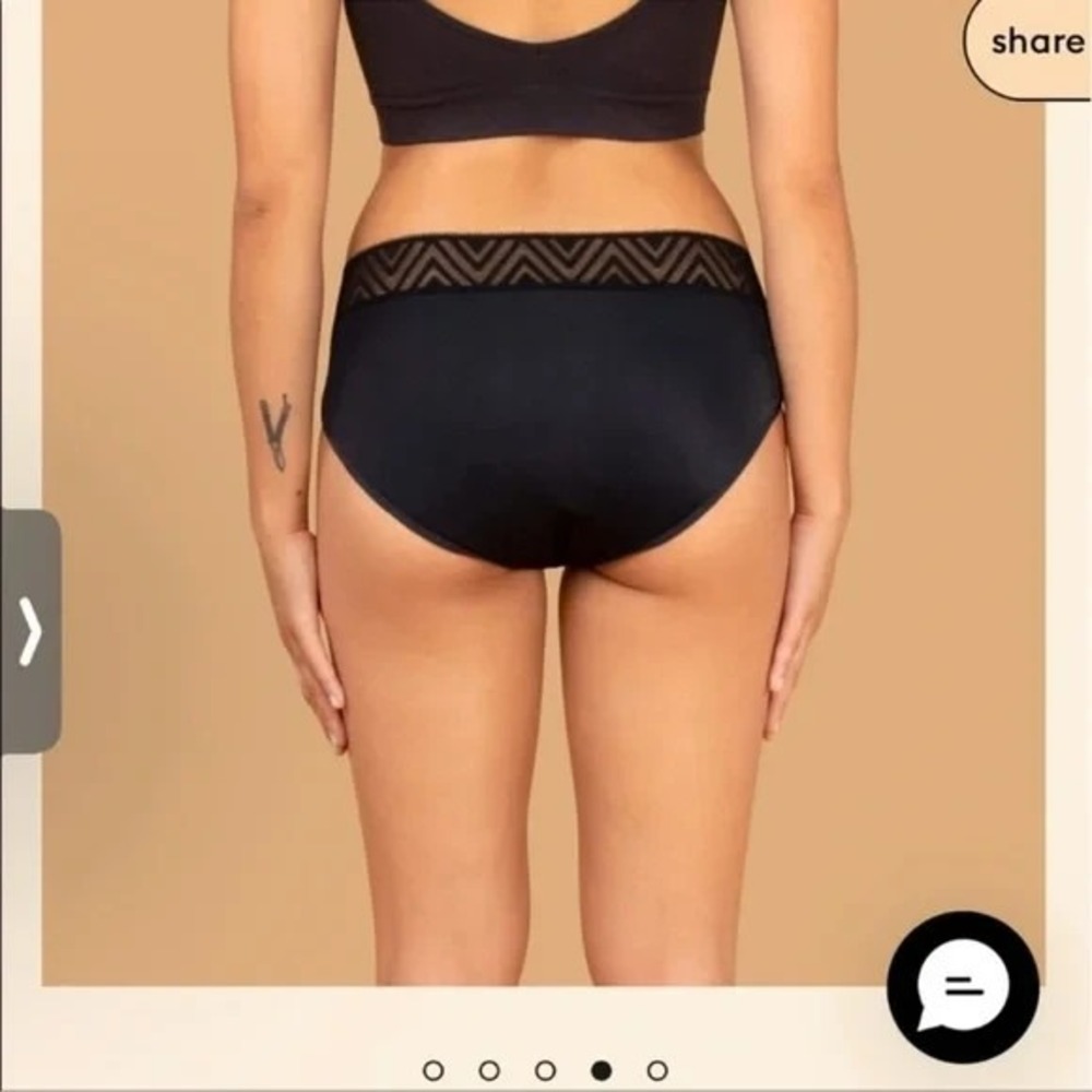 NWT Thinx Period Panty High Waist Super Absorbency3X Black Underwear Hi-Waist - Picture 3 of 8